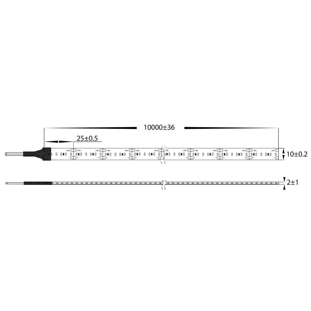 HCP-3355485 - 4.8W 24v DC 240LED 5000k IP54 Long Run LED Strip