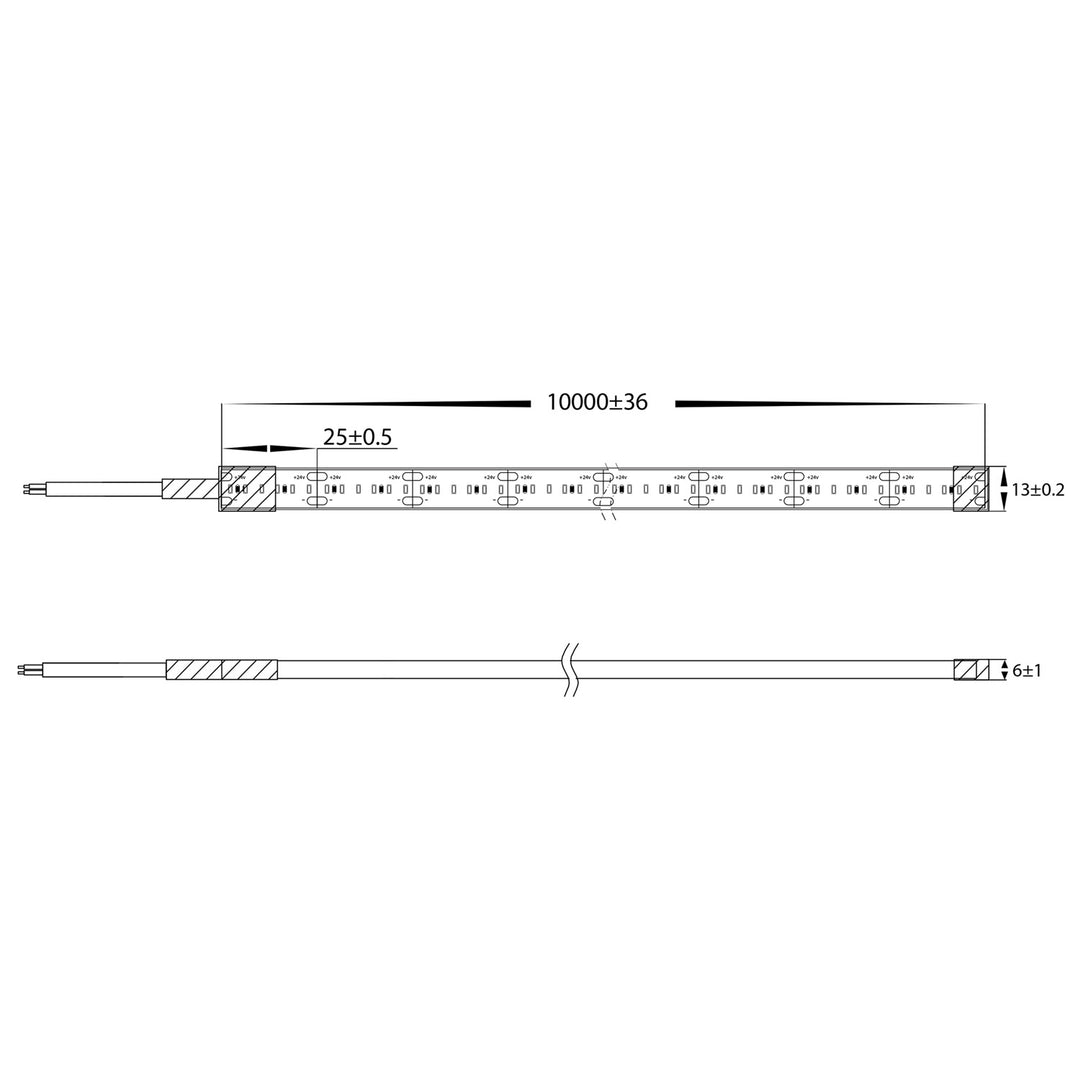 HCP-3365145 - 14.4w 24v DC 240LED 5000k IP67 Long Run LED Strip