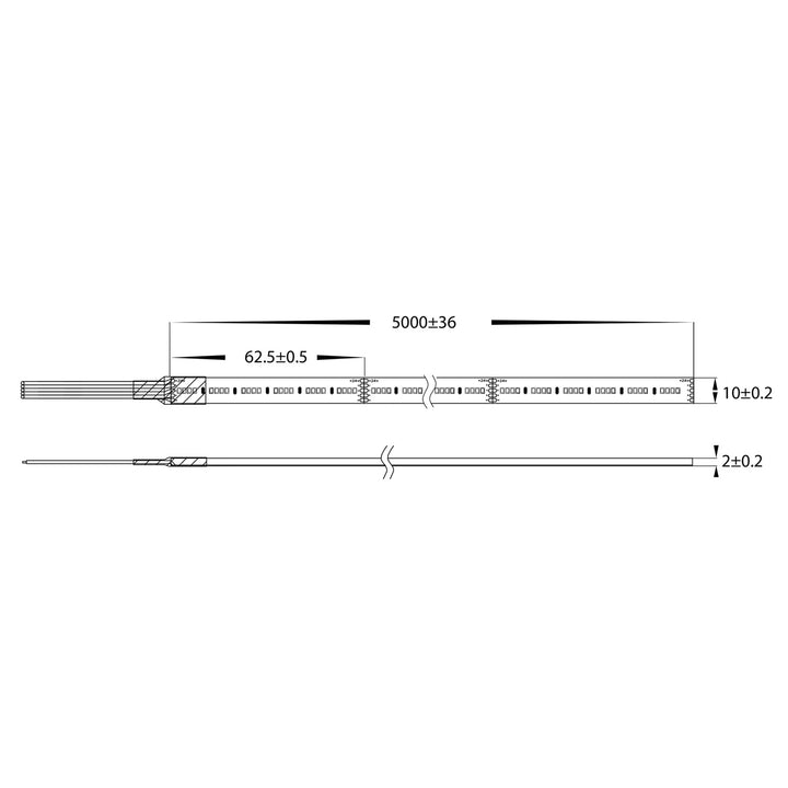 HCP-3456150 - 16w 24v DC 384LED RGB + 5000k IP54 LED Strip
