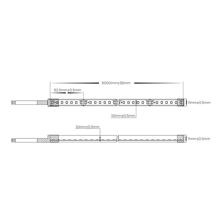 HCP-3663140- 14.4w 24v DC 336LED RGB IP67 Square Flexible Neon LED Strip