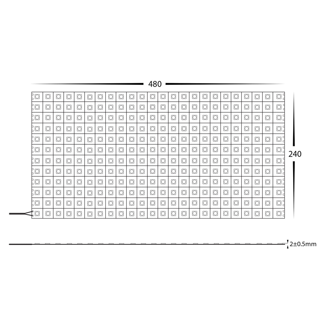 HCP-3825150 - 110W 24v DC 288LED RGBCW IP20 LED Sheet