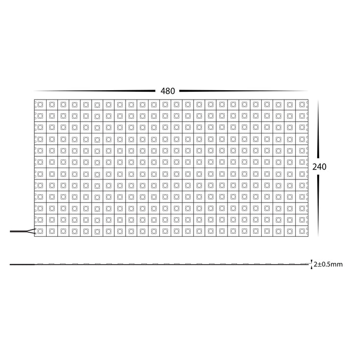HCP-3825150 - 110W 24v DC 288LED RGBCW IP20 LED Sheet