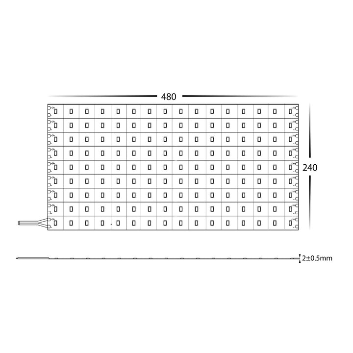 HCP-3825363 - 36W 24v DC 162LED 3000k IP20 LED Sheet