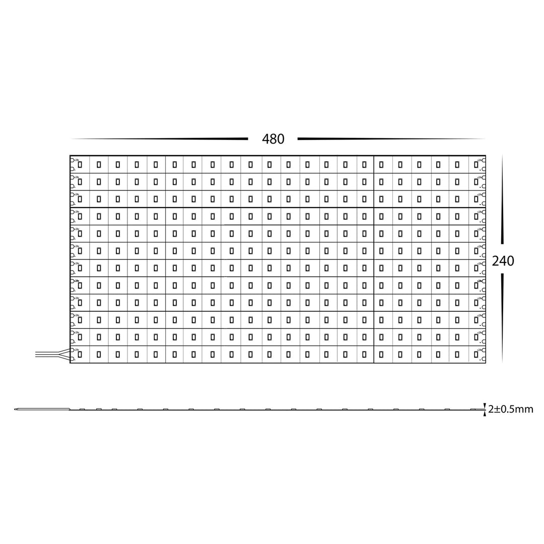 HCP-3825603 - 60W 24v DC 288LED 3000k IP20 LED Sheet