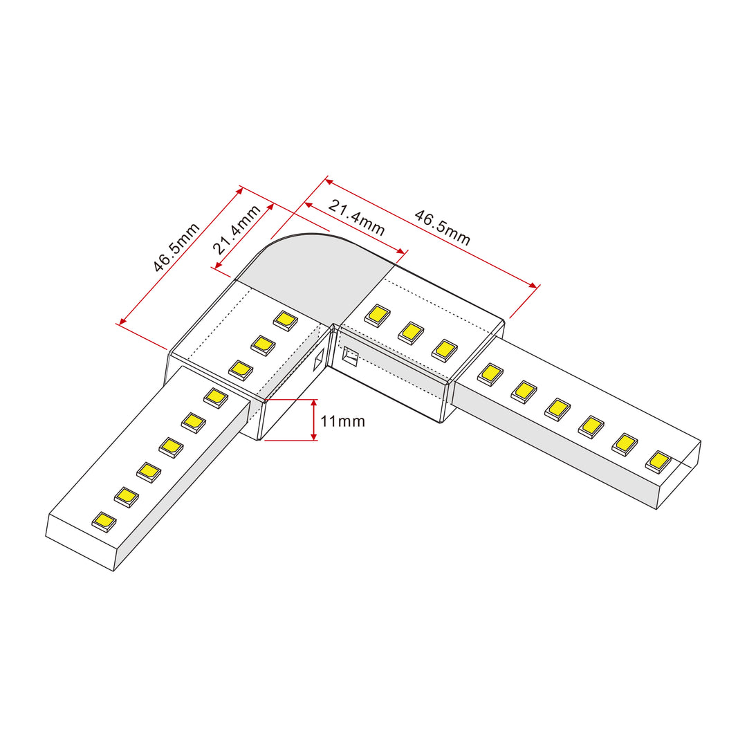 HCP-3865-LJ - L Joiner to Suit 240v IP65 LED Strip