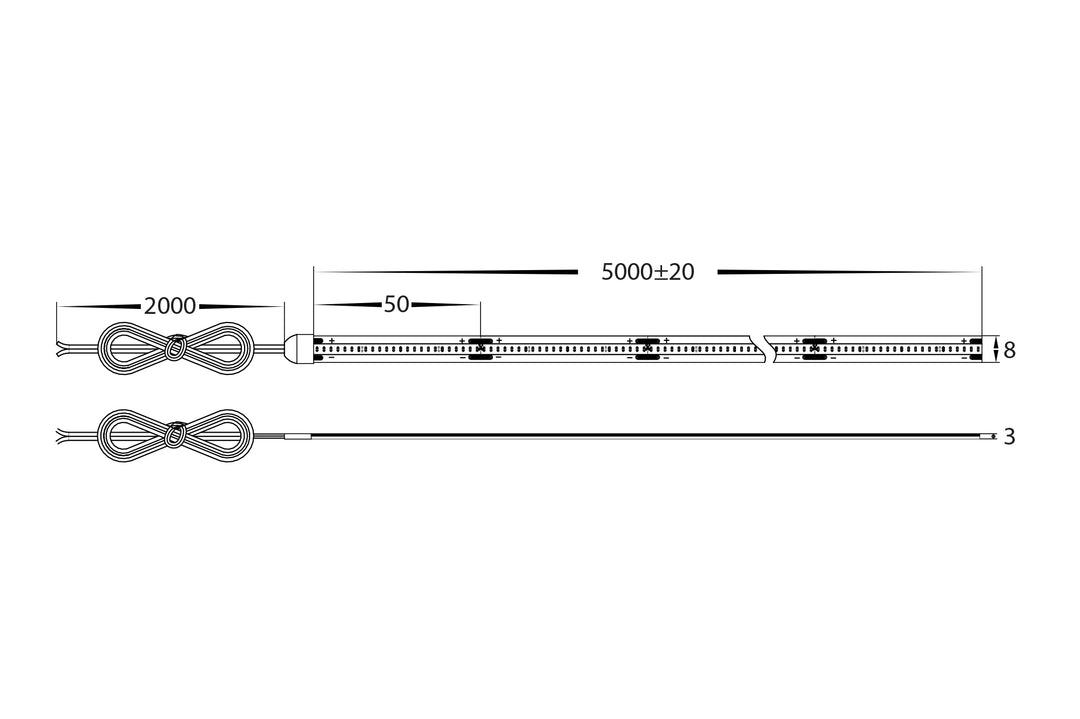 HCP-3955142 - 14.4W 24v DC 480LED 2700k IP54 CSP LED Strip