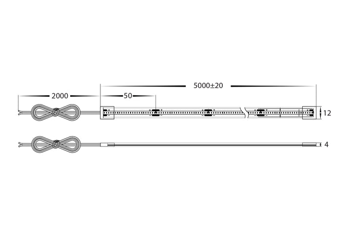 HCP-3965194 - 19.2W 24v DC 480LED 4000k IP67 CSP LED Strip