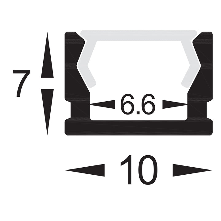 HCP-4111007 - Silver Shallow Square Aluminium Profile