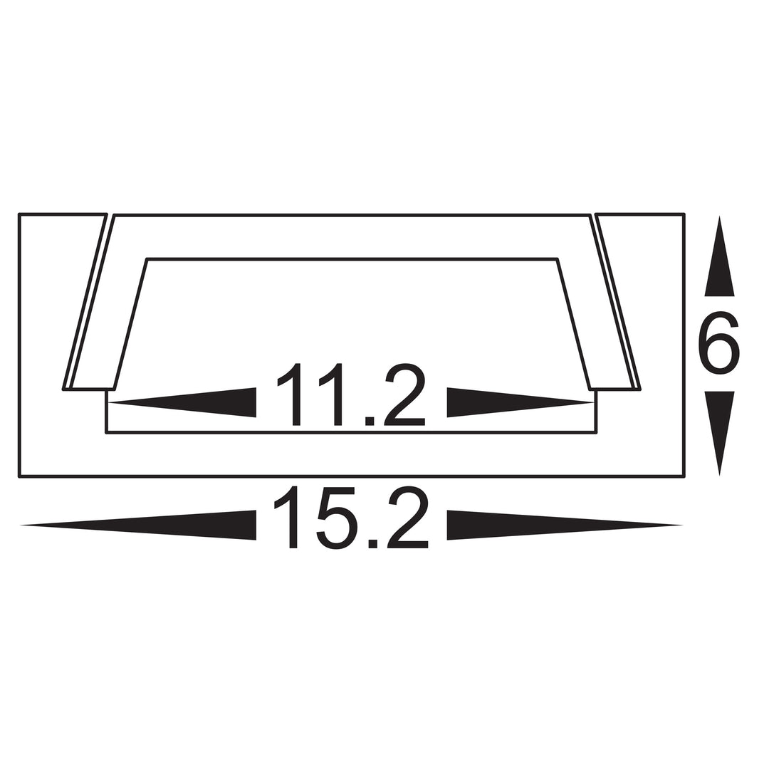 HCP-4111506 - Silver Shallow Square Aluminium Profile