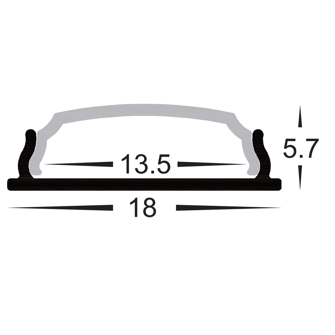 HCP-4111806 - Silver Bendable Aluminium Profile