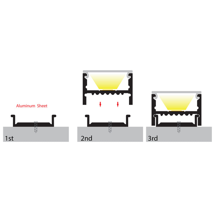 HCP-4111922 - Silver Shallow Square Aluminium Profile
