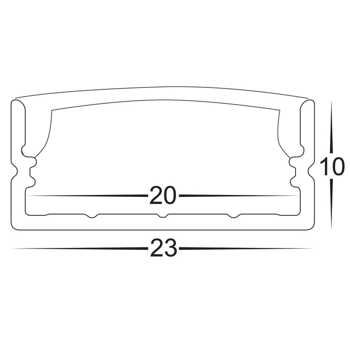 HCP-4112310 - Silver Shallow Square Aluminium Profile