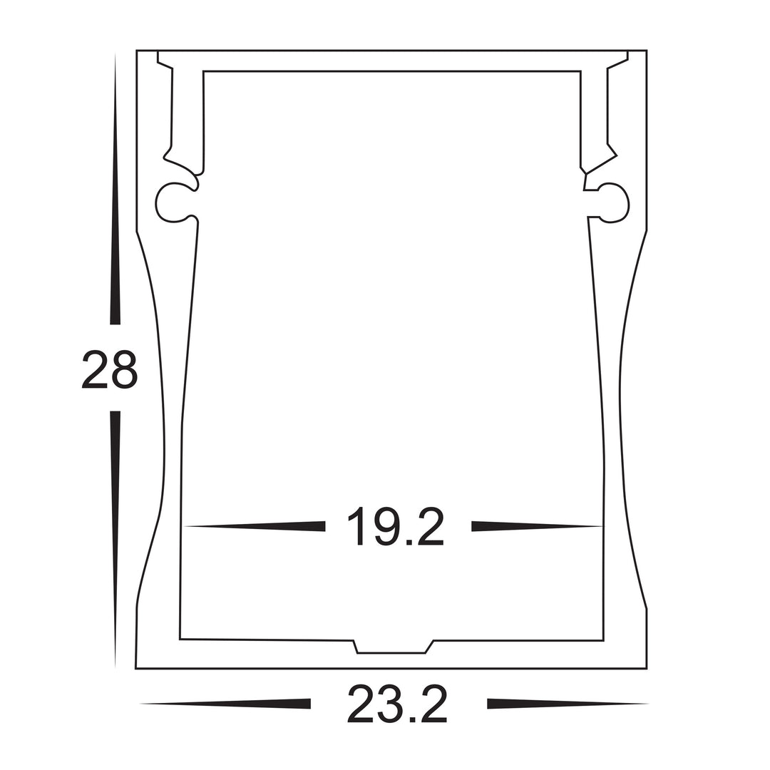 HCP-4112320 - Silver Deep Aluminium Profile