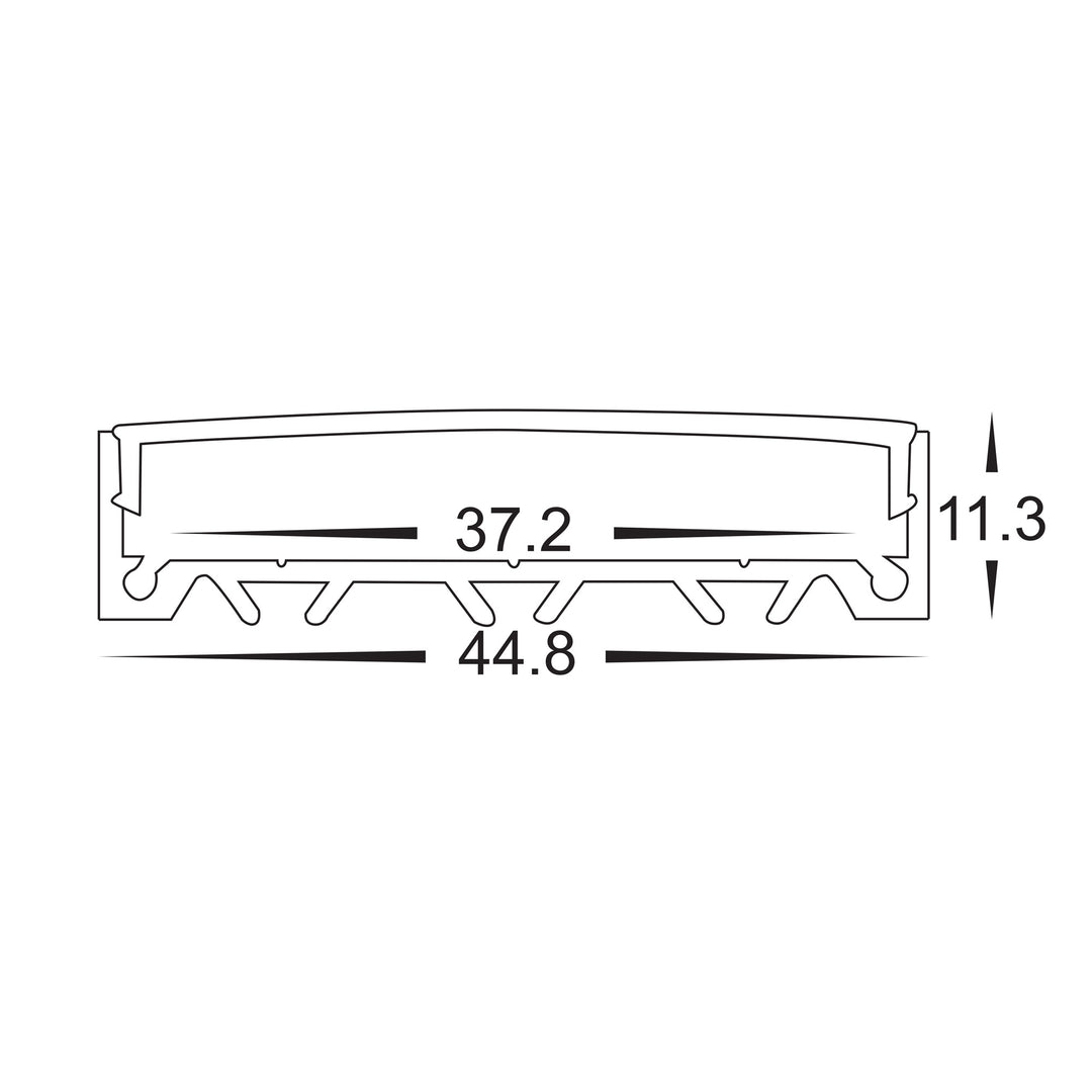 HCP-4114511 - Silver Shallow Aluminium Profile