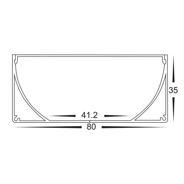 HCP-4118035 - Silver Deep Aluminium Profile