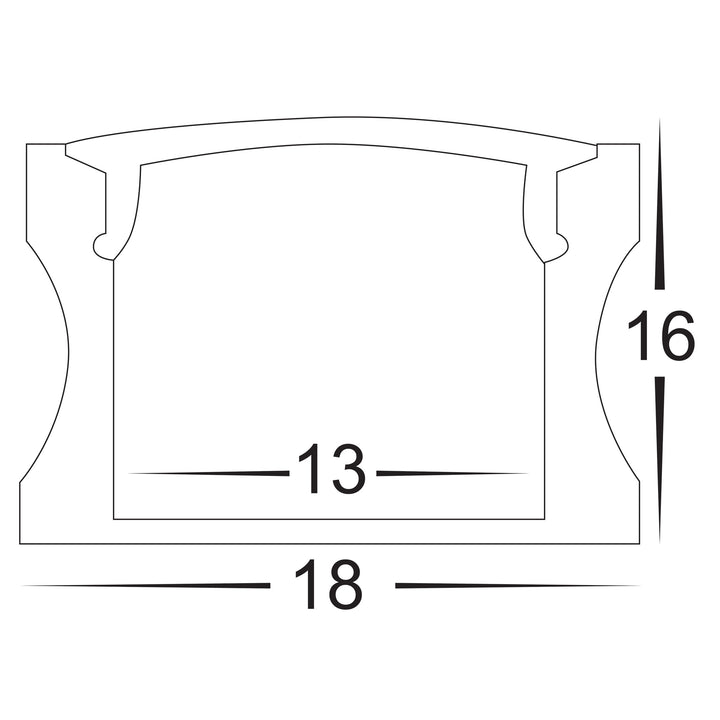 HCP-4121815 - Black Deep Square Aluminium Profile