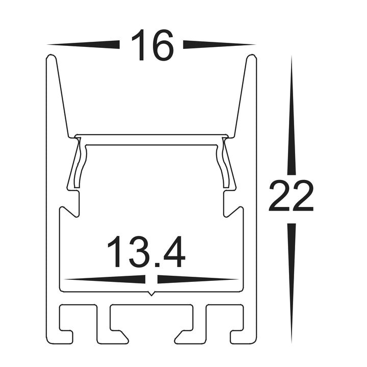 HCP-4111622 - Silver Shallow Square Aluminium Profile