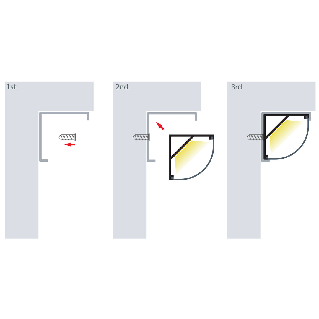 HCP-4211616 - Silver Corner Aluminium Profile