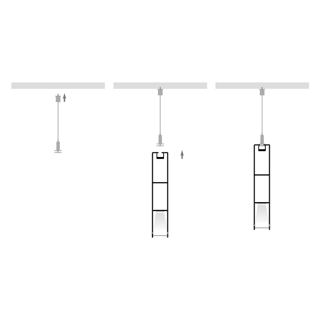 HCP-4421896 - Black Suspended Aluminium Profile