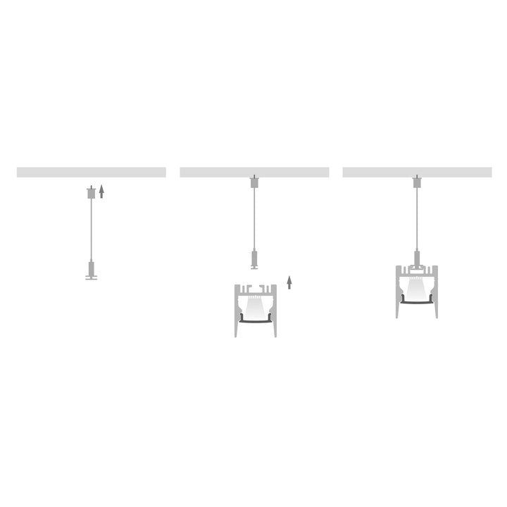 HCP-4422025- Black Suspended Aluminium Profile