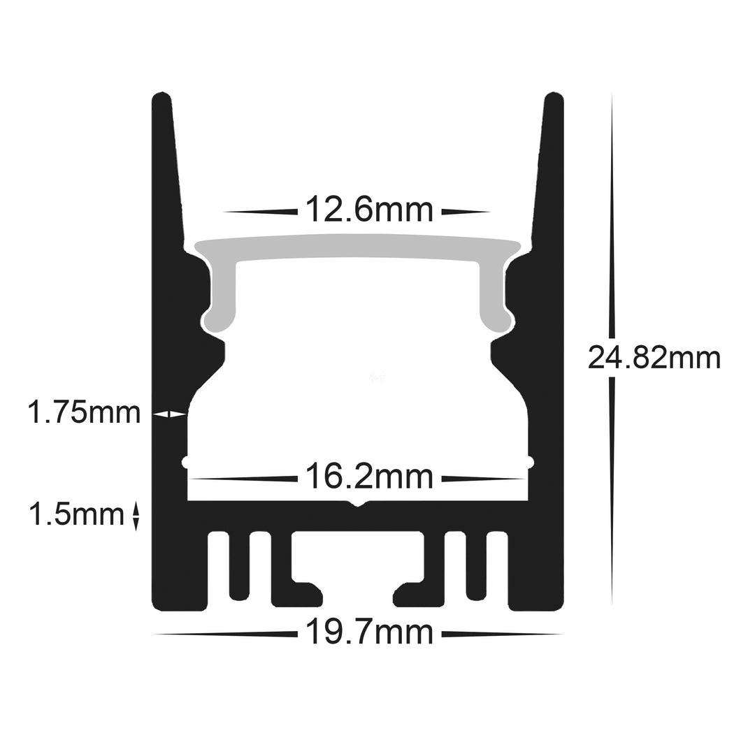 HCP-4432025 - White Suspended Aluminium Profile