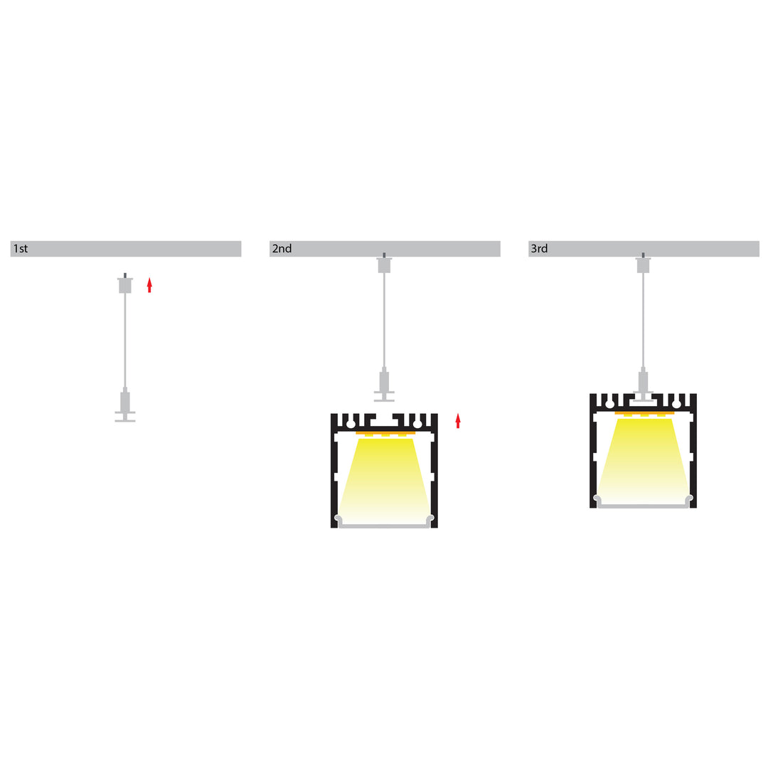 HCP-4423537 - Black Square Suspended Aluminium Profile