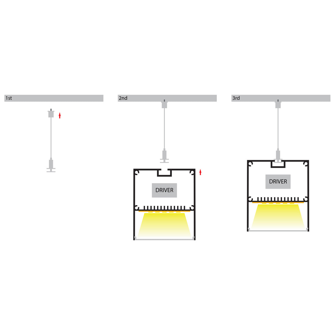 HCP-4426070 - Black Square Suspended Aluminium Profile