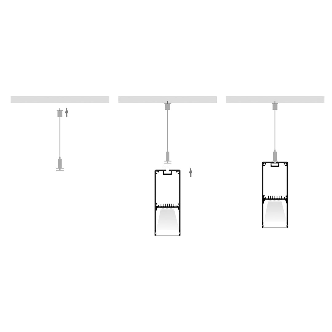 HCP-4432070 - White Suspended Aluminium Profile