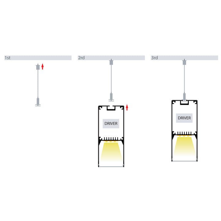 HCP-4433890 - White Square Slimline Suspended Aluminium Profile