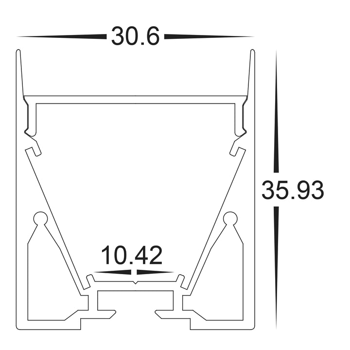 HCP-4413136 - Silver Square Suspended Aluminium Profile