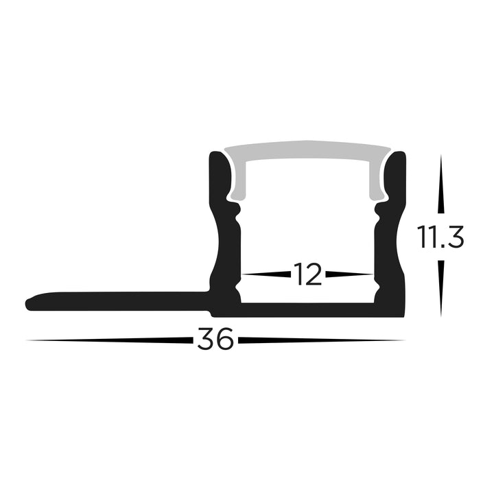 HCP-4913611-BEND - Silver Bendable Gyprock Aluminium Profile