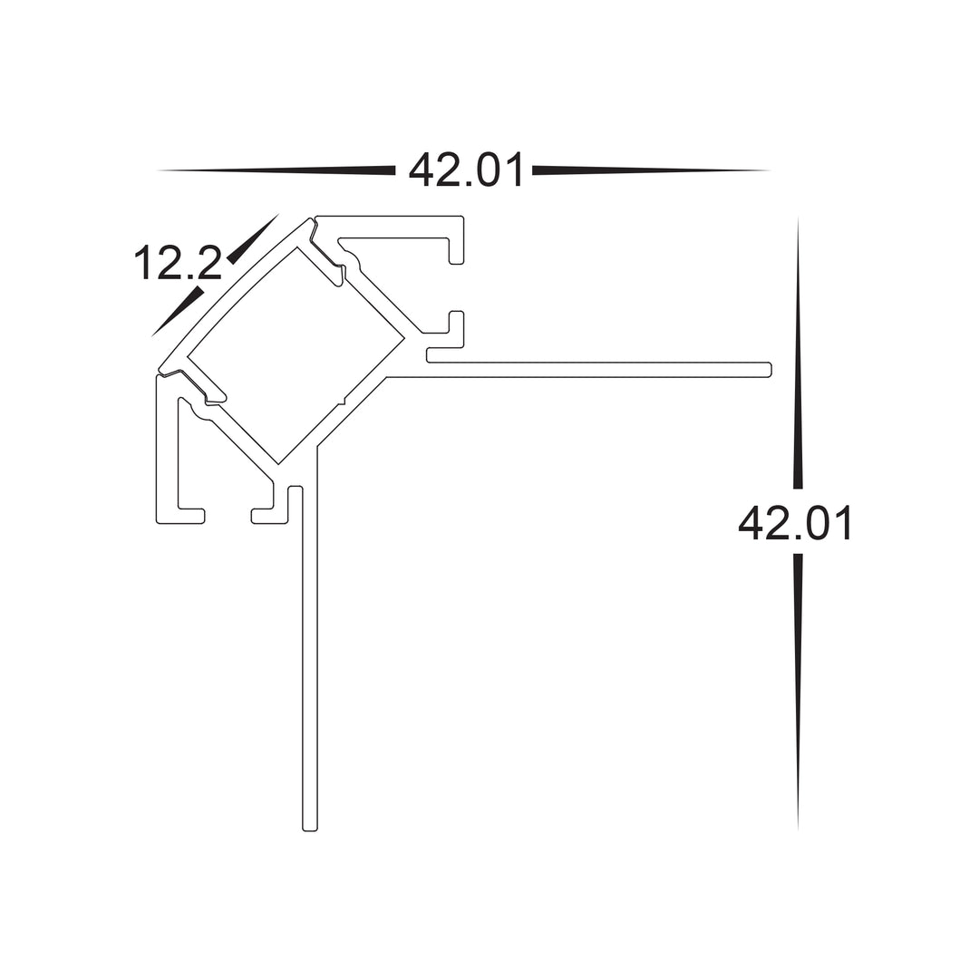 HCP-4914242 - Silver Corner Gyprock Aluminium Profile