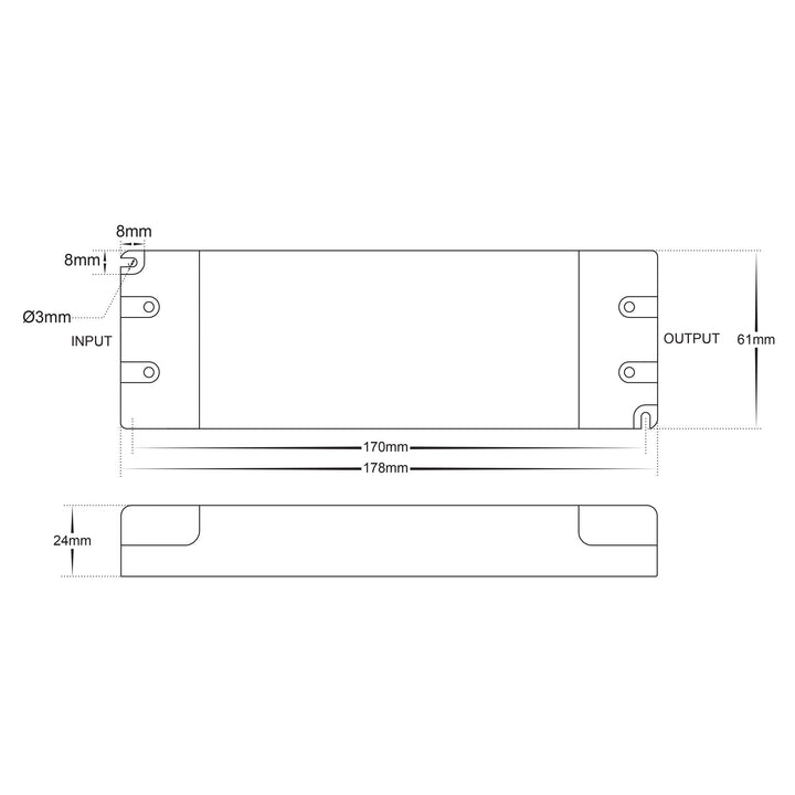 HCP-51231 - 60w 24v DC TRIAC Dimmable LED Driver