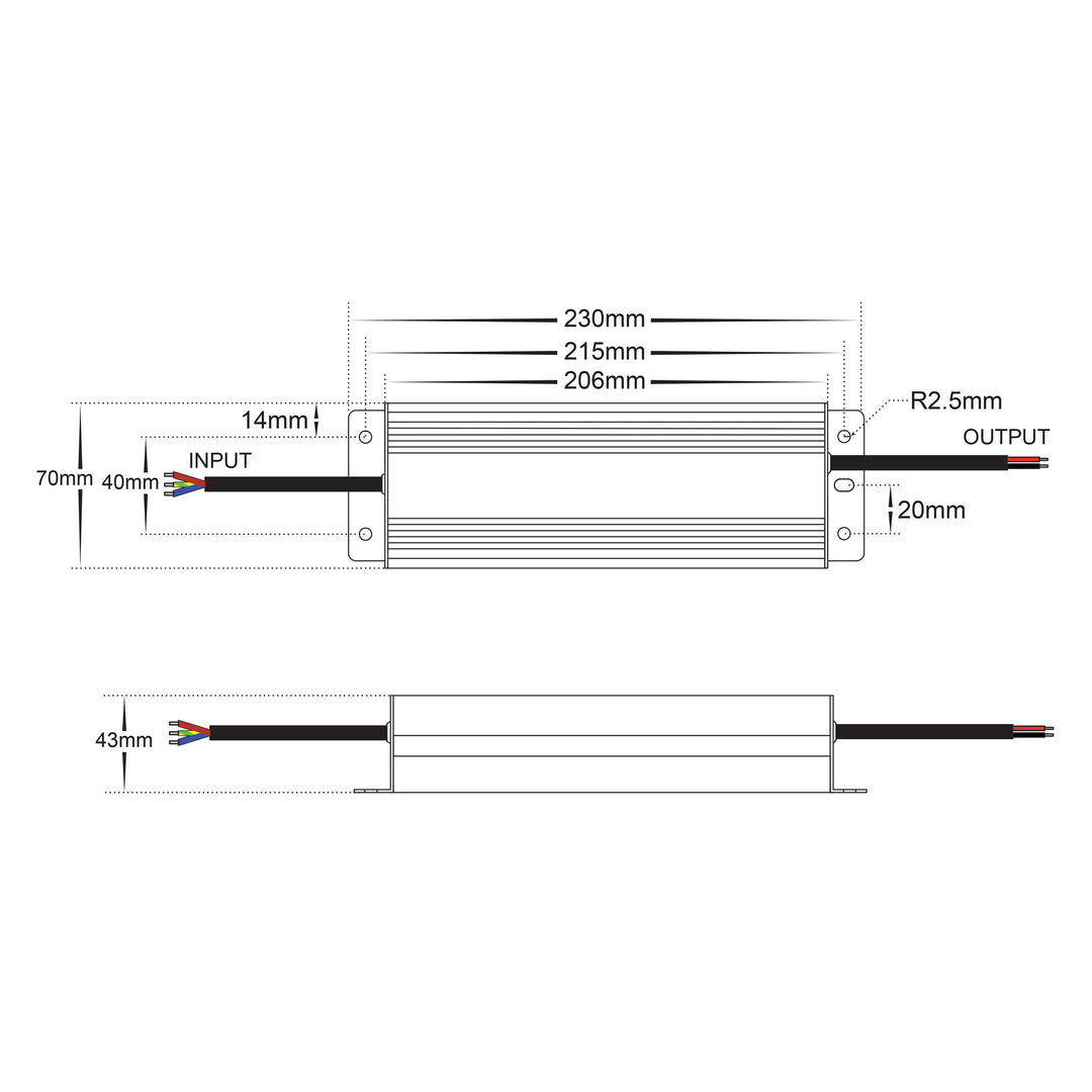 HCP-52241 - 100w 24v DC TRIAC Dimmable LED Driver