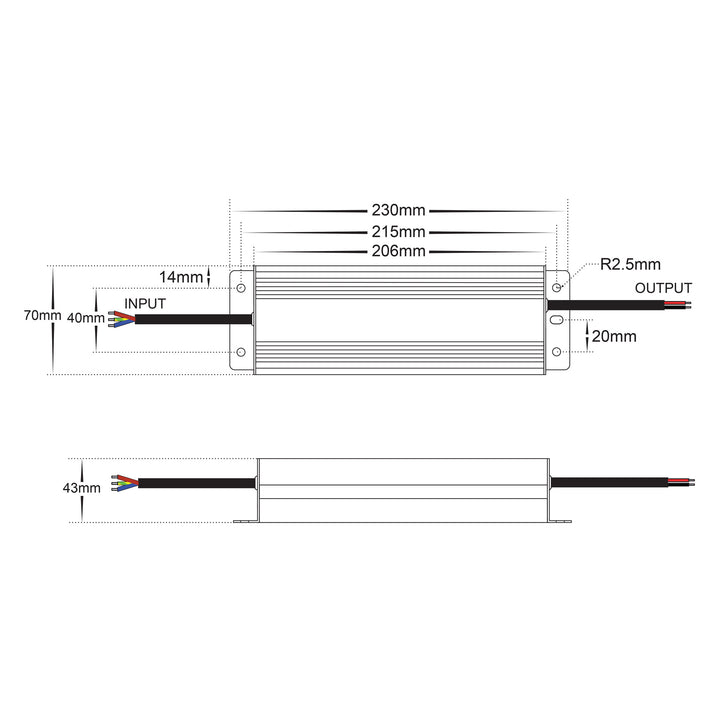 HCP-52241 - 100w 24v DC TRIAC Dimmable LED Driver