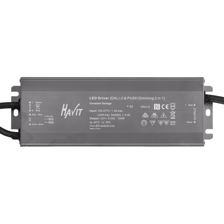 HCP-522431 - 100w 24v DC IP66 Dali 2 + Push Dim Dimmable LED Driver