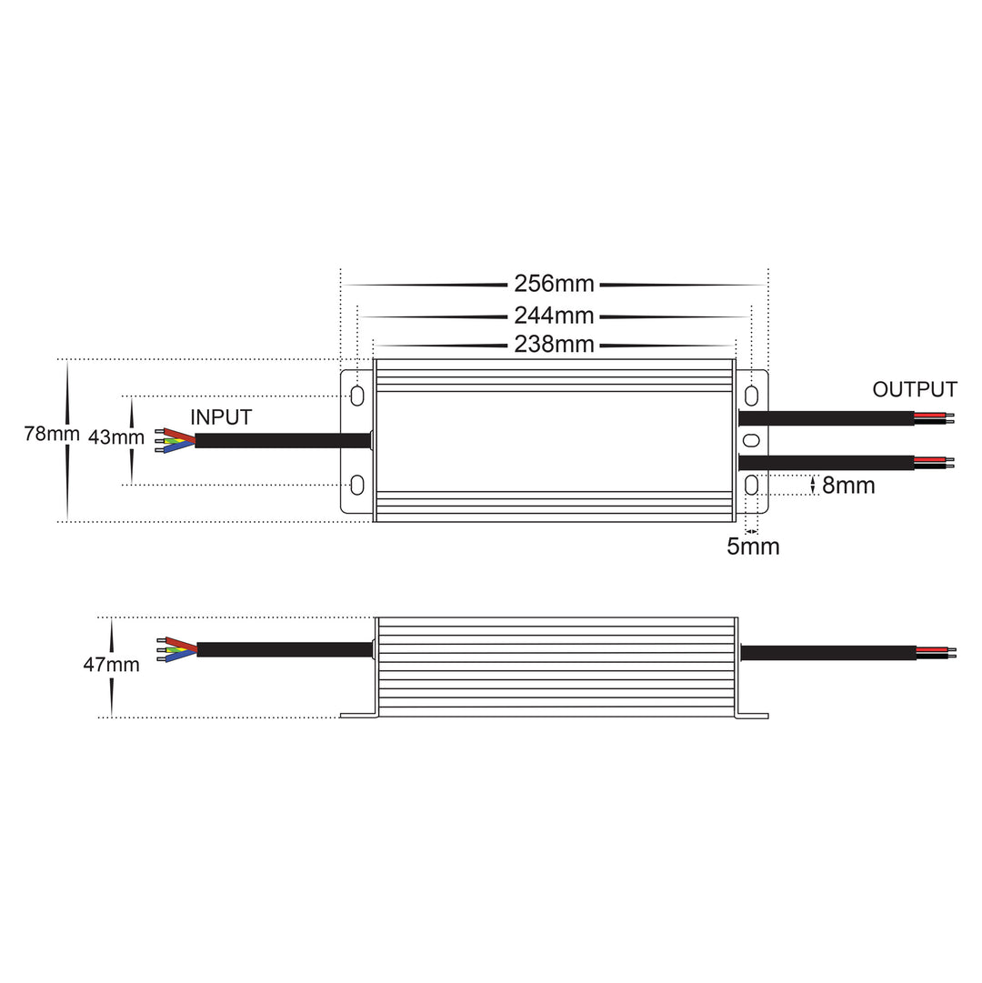 HCP-52251 - 150w 24v DC TRIAC Dimmable LED Driver