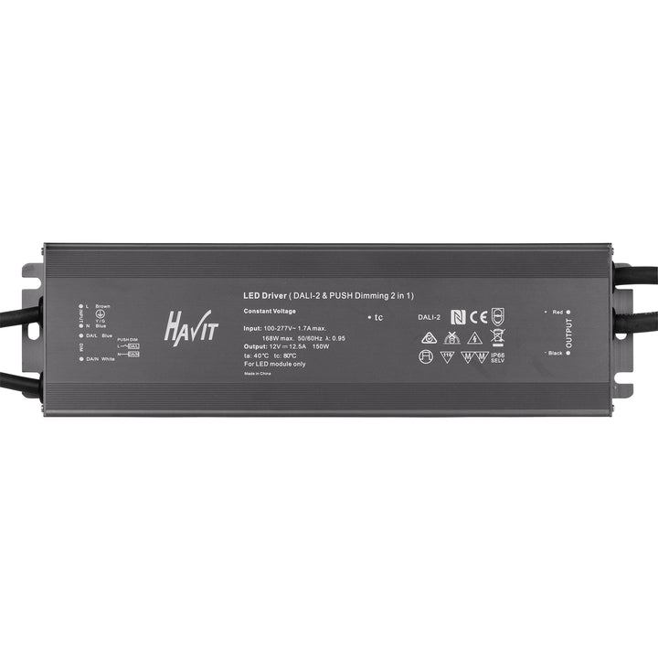 HCP-522531 - 150w 24v DC IP66 Dali 2 + Push Dim Dimmable LED Driver