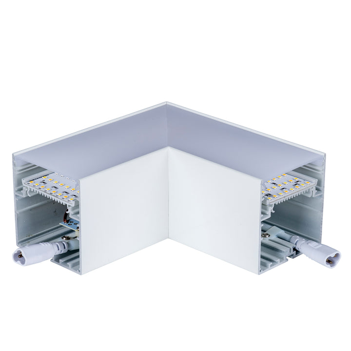HCP-603002-L / HCP-603004-L - White 12w L-Shape TRI Colour Proline Connector
