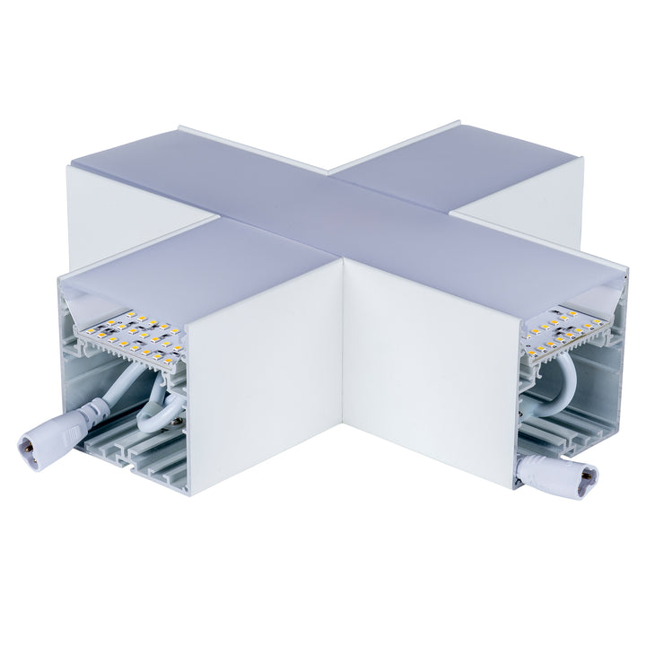 HCP-603002-X / HCP-603004-X - White 20w X-Shape TRI Colour Proline Connector