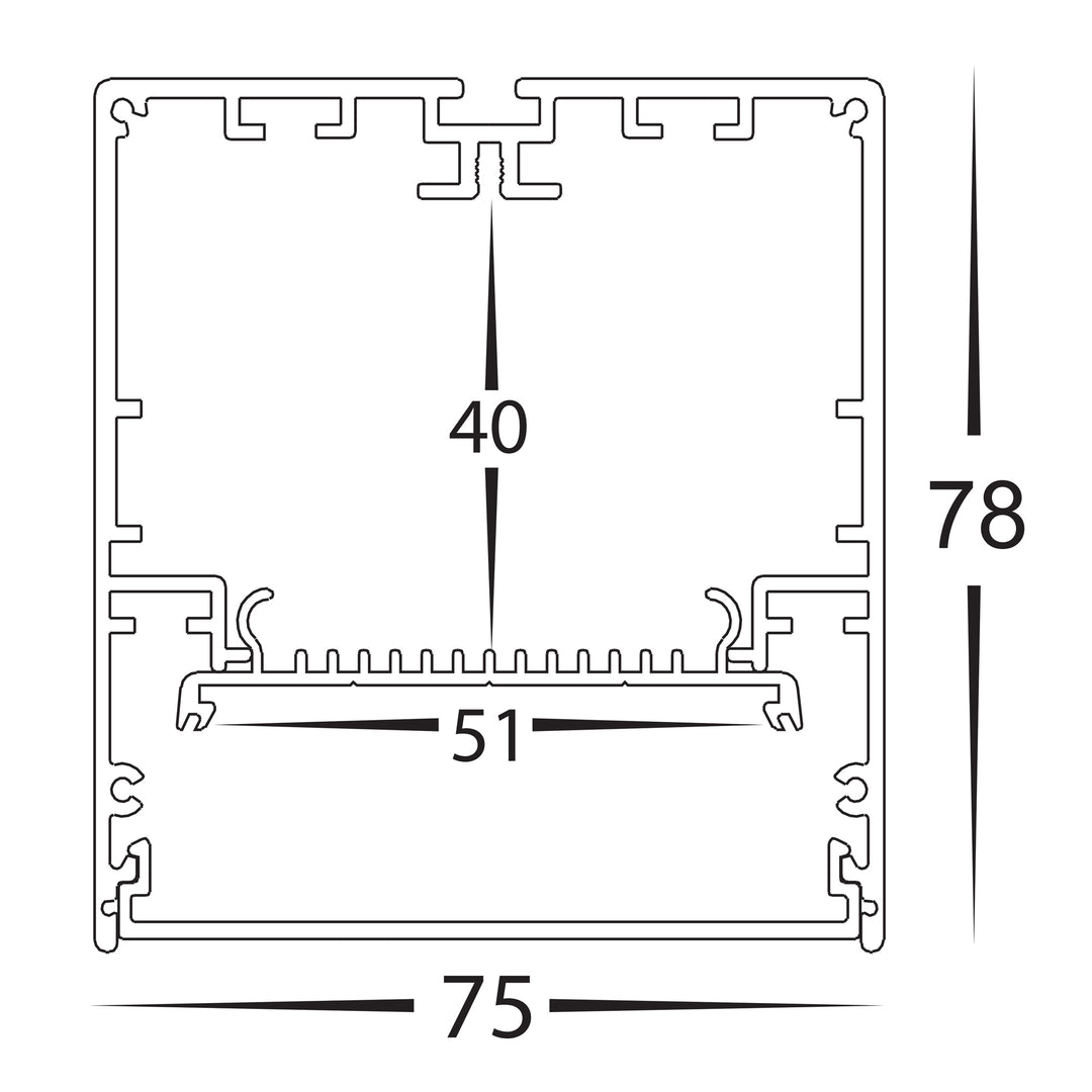 HCP-603722 | HCP-603724 - White 1800mm 72w TRI Colour Proline Extension