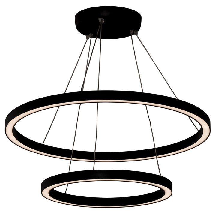 HCP-652130 / HCP-652133 / HCP-652134  - Black 800mm + 500mm Double Circa 65w LED Pendant