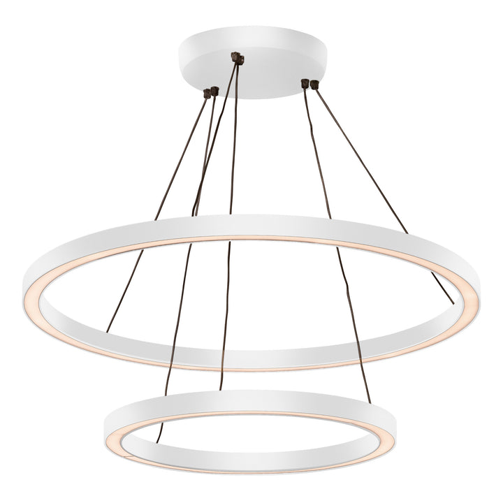 HCP-653130 / HCP-653133 / HCP-653134 - White 800mm + 500mm Double Circa 65w LED Pendant