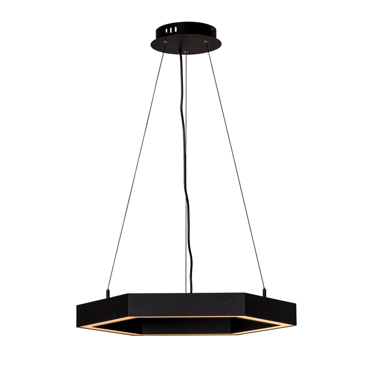 HCP-672130 - Black 600mm x 520mm Hexagon LED Pendant
