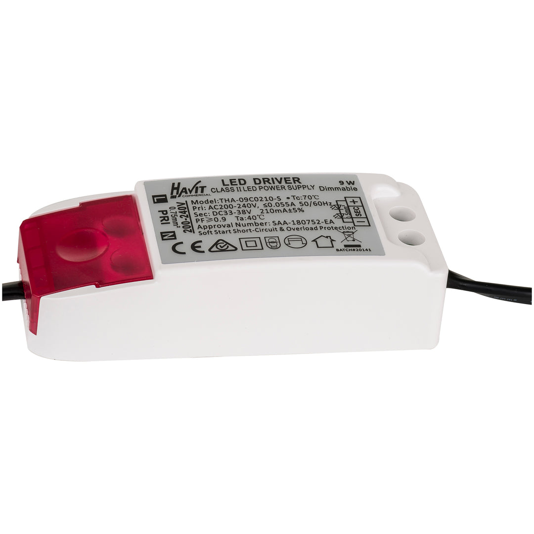 HCP-81320809 / HCP-81340809 - White Square Tilt 9w Recessed LED Downlight