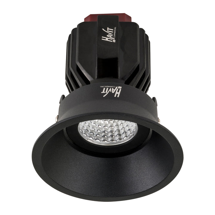 HCP-81220117 / HCP-81240117 - Black Round Deep Tilt 17w Recessed LED Downlight