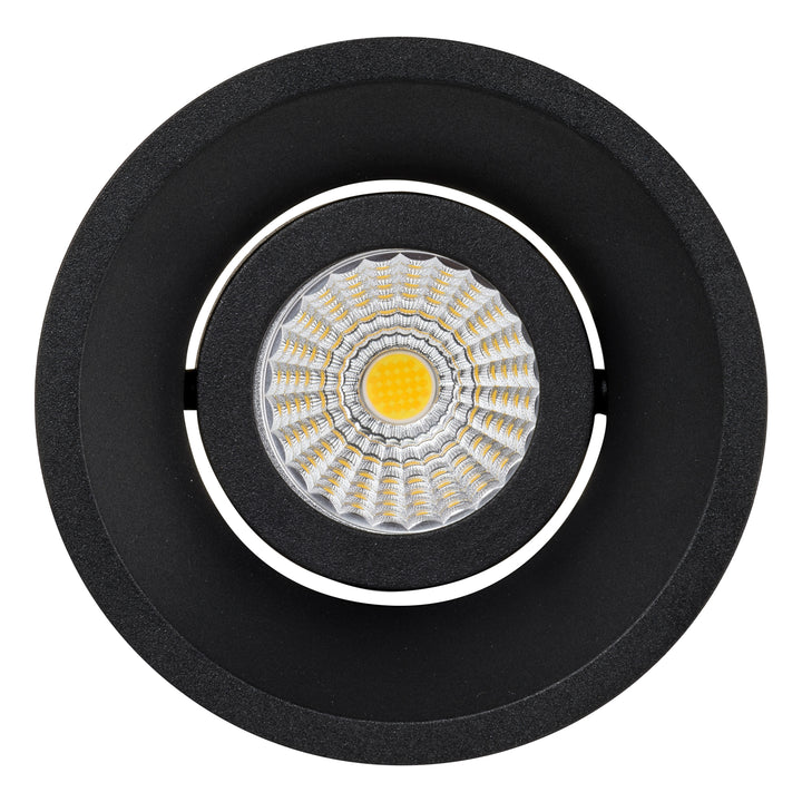 HCP-81220117 / HCP-81240117 - Black Round Deep Tilt 17w Recessed LED Downlight