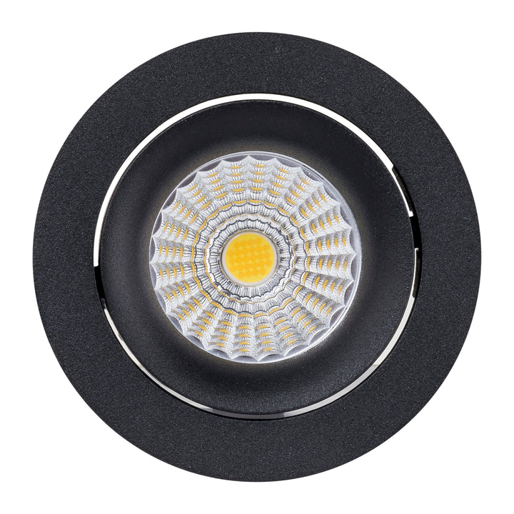 HCP-81220217 / HCP-81240217 - Black Round Tilt 17w Recessed LED Downlight