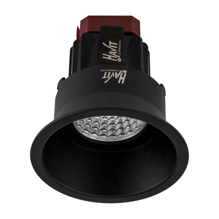 HCP-81220306 | HCP-81240306 - Black Round Deep Fixed 6w Recessed LED Downlight