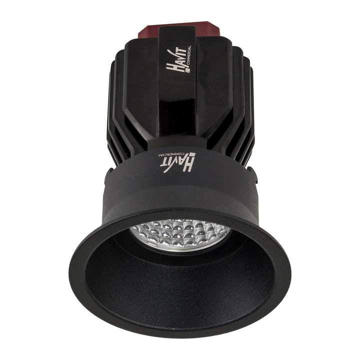 HCP-81220317 / HCP-81240317 - Black Round Deep Fixed 17w Recessed LED Downlight
